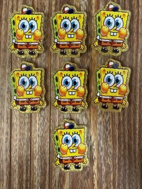 7 Pc SpongeBob Acrylic Flatbacks